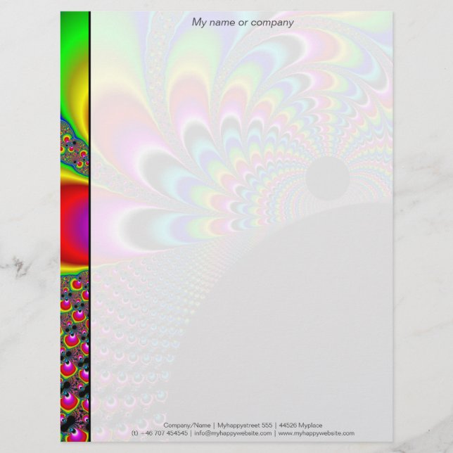 Fanyc - Mandelbrot Fractal Art Custom Letterhead (Front)