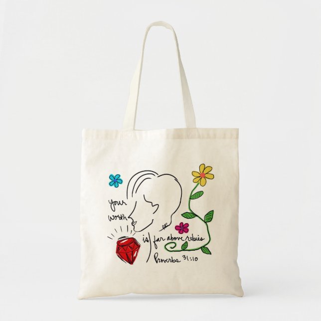 Far Above Rubies Canvas Bag (Front)