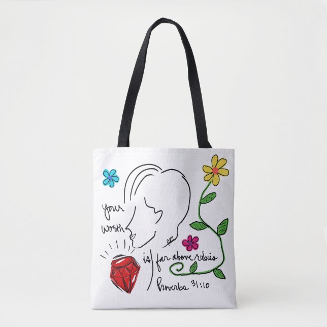 Far Above Rubies Tote Bag (Front)