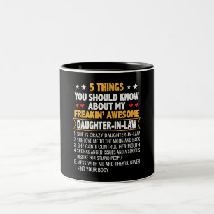 Far And Mother In Law From Daughter In Law Two-Tone Coffee Mug