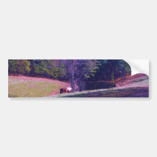 Far Away Horse in a Purple Field Bumper Sticker