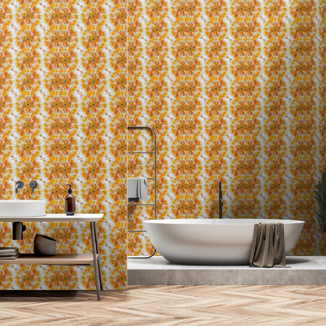 Far East Flower 2 Fleece Blanket Wallpaper (Bathroom)