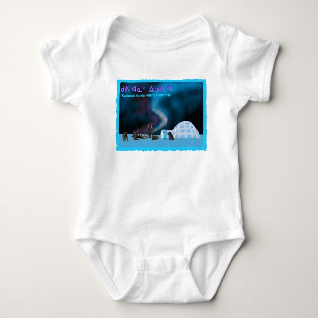 Far North Christmas Baby Bodysuit (Front)
