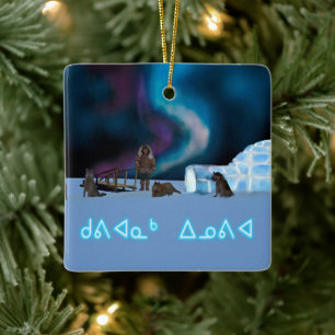 Far North Christmas Ceramic Ornament