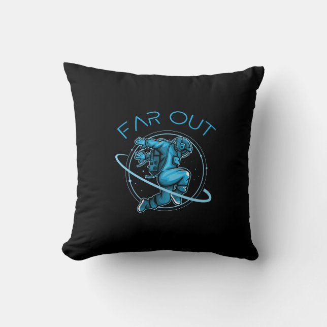 Far Out Astronaut Space  Cushion (Front)
