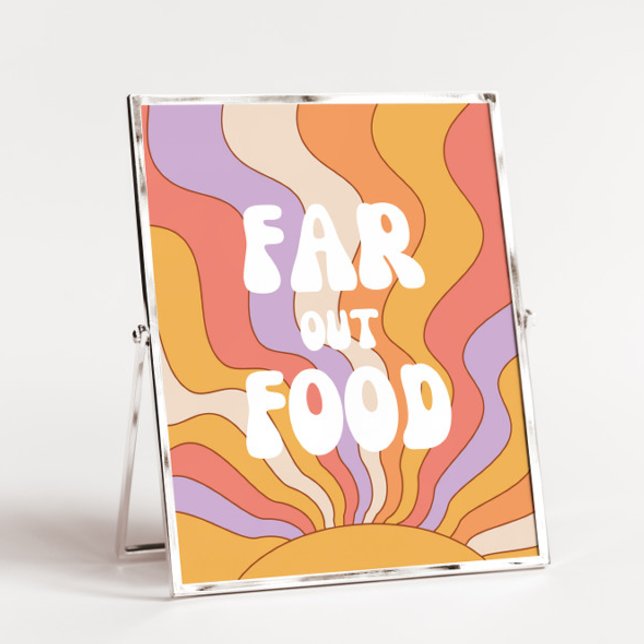 Far Out Food Sign | Groovy Party Sign (Creator Uploaded)