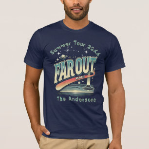 Far Out Man Retro 60’s Slogan Personalised Family T-Shirt