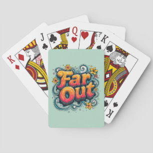 Far Out Retro 70s Psychedelic Groovy Hippie Playing Cards