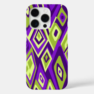 Far Out Retro Abstract Psychedelic Purple iPhone 16 Pro Case