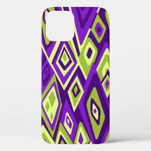 Far Out Retro Abstract Psychedelic Purple iPhone 12 Pro Case