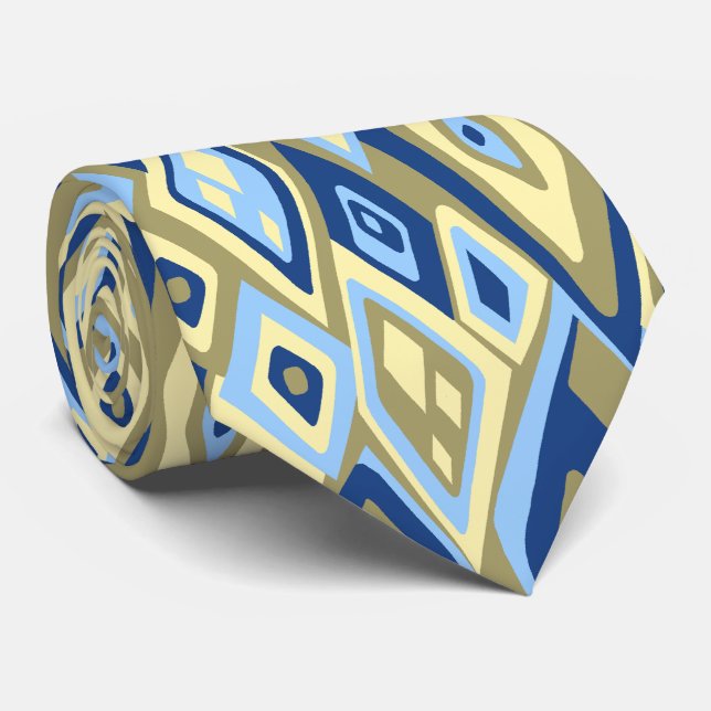 Far Out Retro Abstract Two-sided Tie (Rolled)