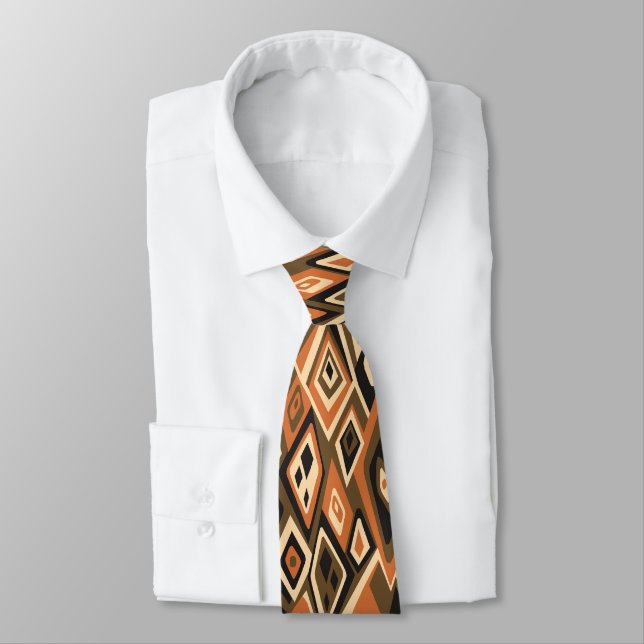 Far Out Retro Abstract Two-sided Tie (Tied)