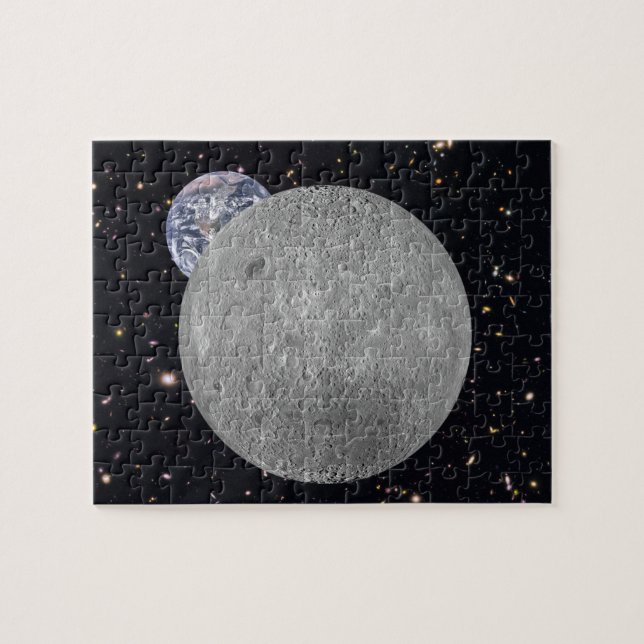 Far Side of the Moon Earth Starry Sky Jigsaw Puzzle (Horizontal)