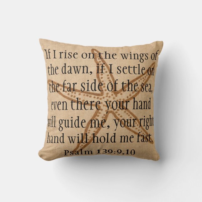 Far side of the sea bible verse starfish pillow (Front)
