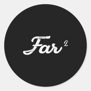 Far Squared Farfar Swedish Or Danish Grandpa Funny Classic Round Sticker