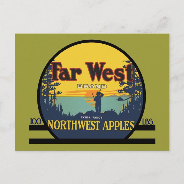 Far West Apples Postcard (Front)