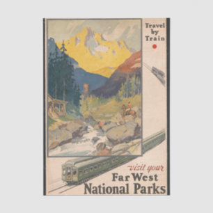 Far West National Parks Illustration Tissue Paper