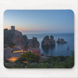 Faraglioni and Tonnara in Scopello, Sicily Mouse Pad