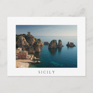 Faraglioni and Tonnara in Scopello, Sicily Postcard