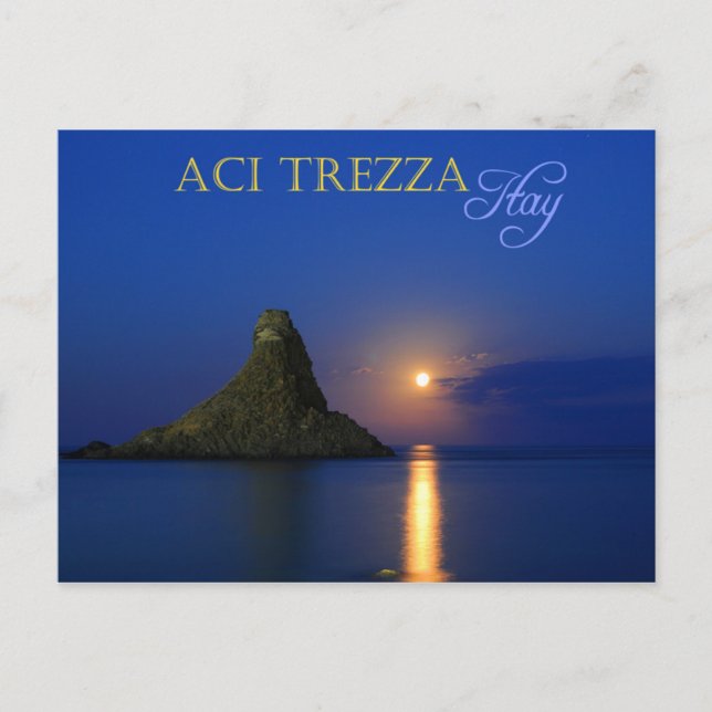 Faraglioni of Aci Trezza in Sicily, Italy Postcard (Front)
