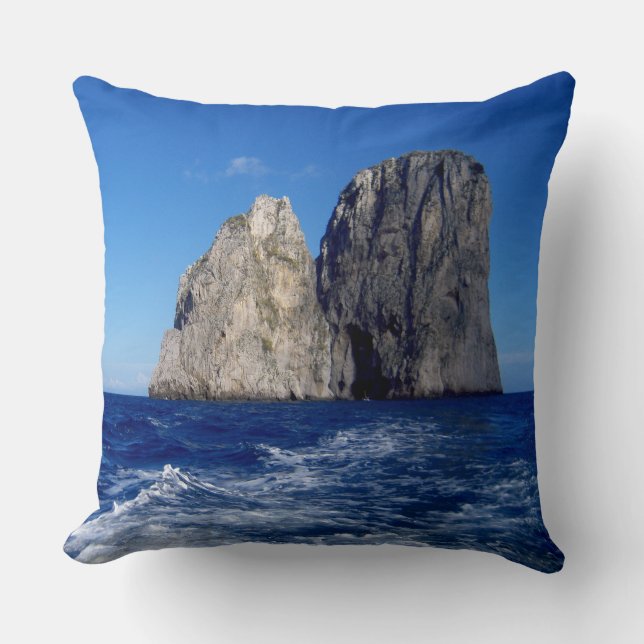 Faraglioni Stacks, Isle of Capri - Naples - Italy Cushion (Front)