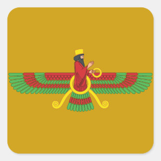 Faravahar Symbol Square Sticker