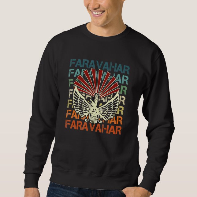 Faravahar Zoroastrianism Zarathustra Symbol philos Sweatshirt (Front)