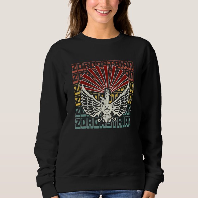 Faravahar Zoroastrianism Zarathustra Symbol philos Sweatshirt (Front)