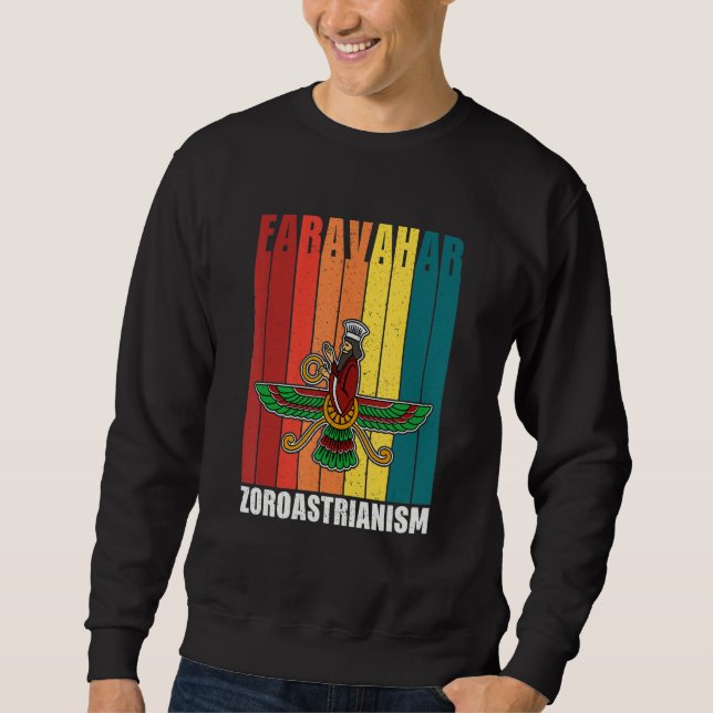 Faravahar Zoroastrianism Zarathustra Symbol philos Sweatshirt (Front)