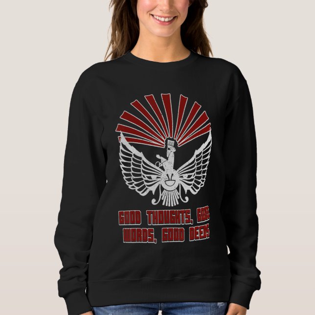 Faravahar Zoroastrianism Zarathustra Symbol philos Sweatshirt (Front)