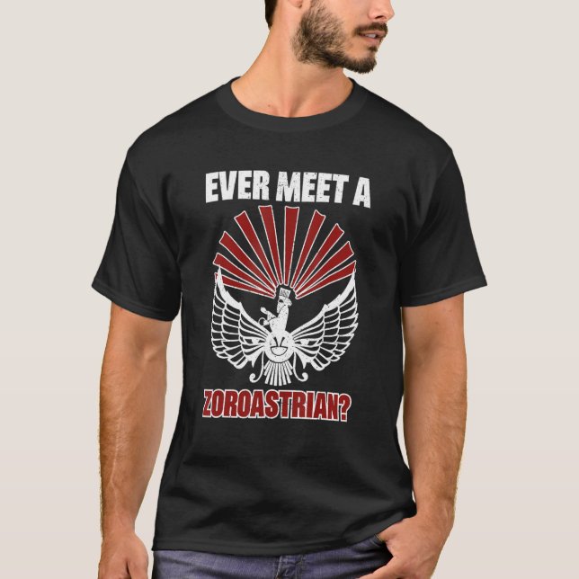 Faravahar Zoroastrianism Zarathustra Symbol philos T-Shirt (Front)