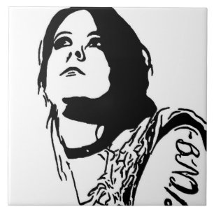 Faraway Stare Ceramic Tile