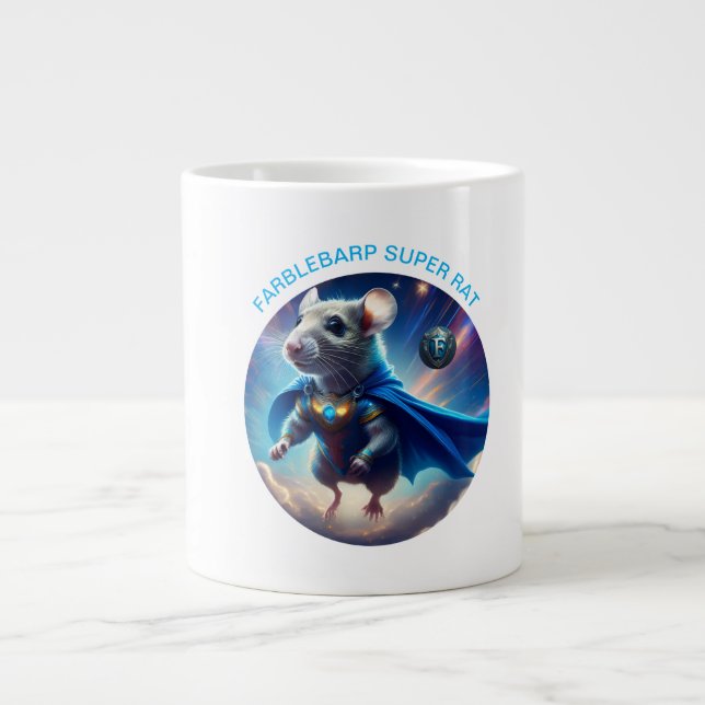 Farblebarp The Super Rat Large Coffee Mug (Front)