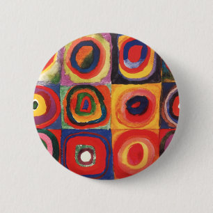 Farbstudie Quadrate Kandinsky Colours 6 Cm Round Badge