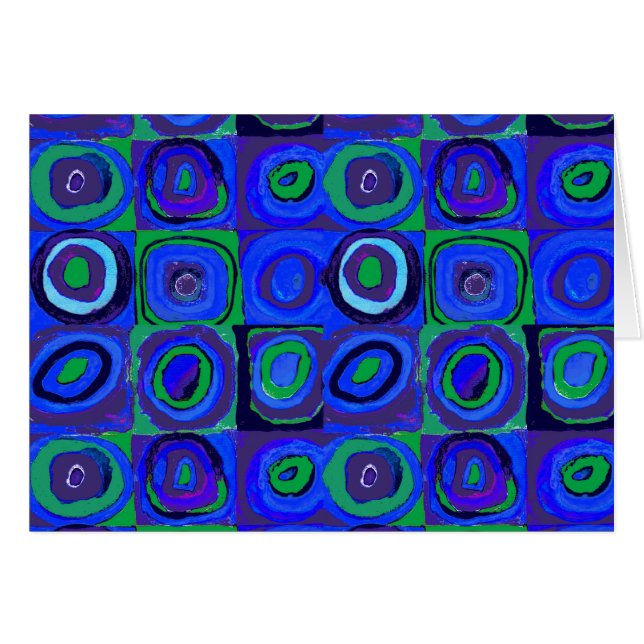 Farbstudie Quadrate Squares Blue Circles (Front Horizontal)