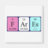 Fares periodic table name magnet