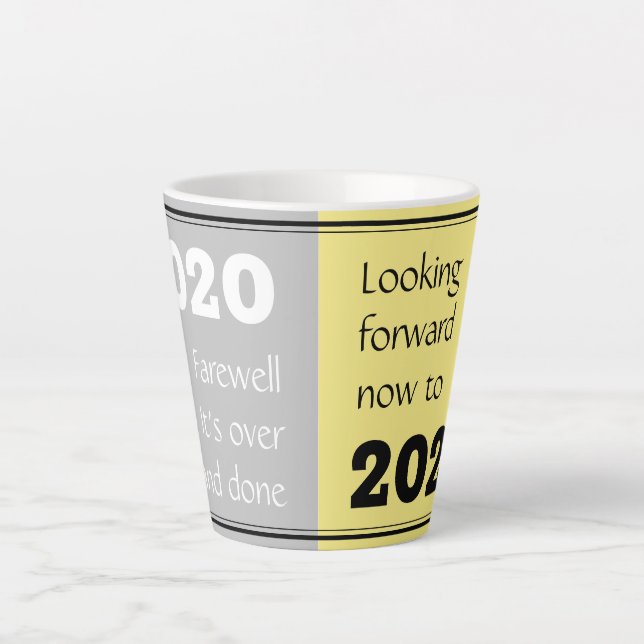 FAREWELL 2020 | Forward 2021 | New Year Grey Latte Mug (Front)