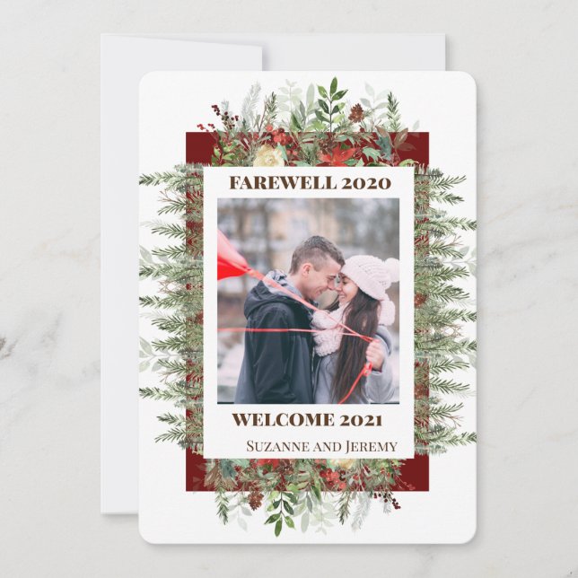 Farewell 2020 Welcome 2021 Holiday photo Pine (Front)