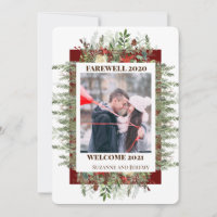 Farewell 2020 Welcome 2021 Holiday photo Pine
