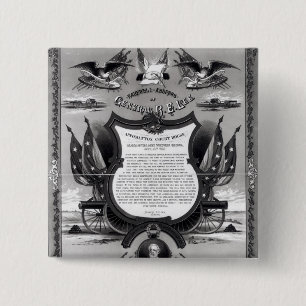 Farewell Address of General Robert E. Lee 15 Cm Square Badge