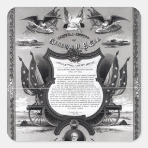 Farewell Address of General Robert E. Lee Square Sticker