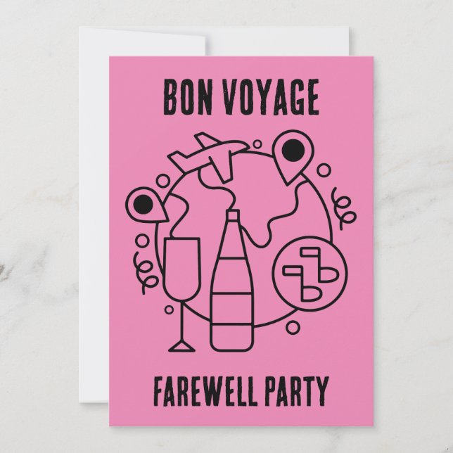 Farewell Bon Voyage Party Invitation (Front)