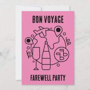 Farewell Bon Voyage Party Invitation