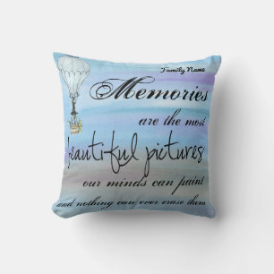 Farewell Bonvoyage Gift Hot Air Balloon Add Name Cushion