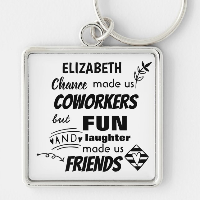 Farewell Coworker Boss - we are Friends Custom Key Ring (Front)