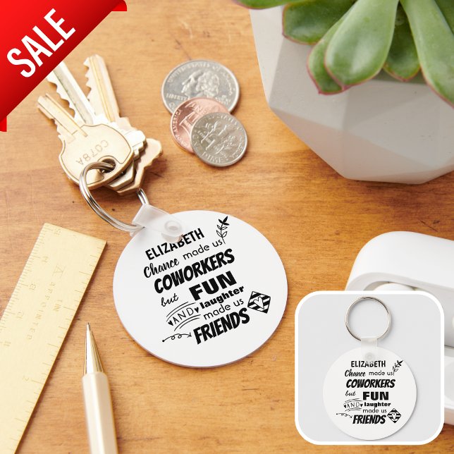 Farewell Coworker Boss - we are Friends Custom Key Ring (Creator Uploaded)