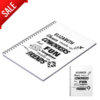 Farewell Coworker Boss - we are Friends Custom Notebook
