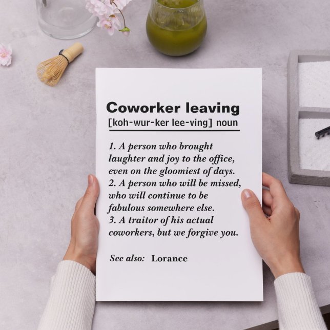 Farewell Gift for Your Departing Colleague Thank You Card (Personalized Coworker Leaving Card - The Perfect Farewell Gift for Your Departing Colleague
)