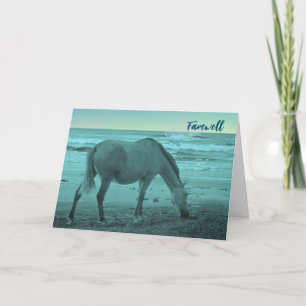 Farewell Good Bye Horse Near Lake Michigan Card