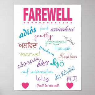 Farewell Goodbye Leaving Party Poster